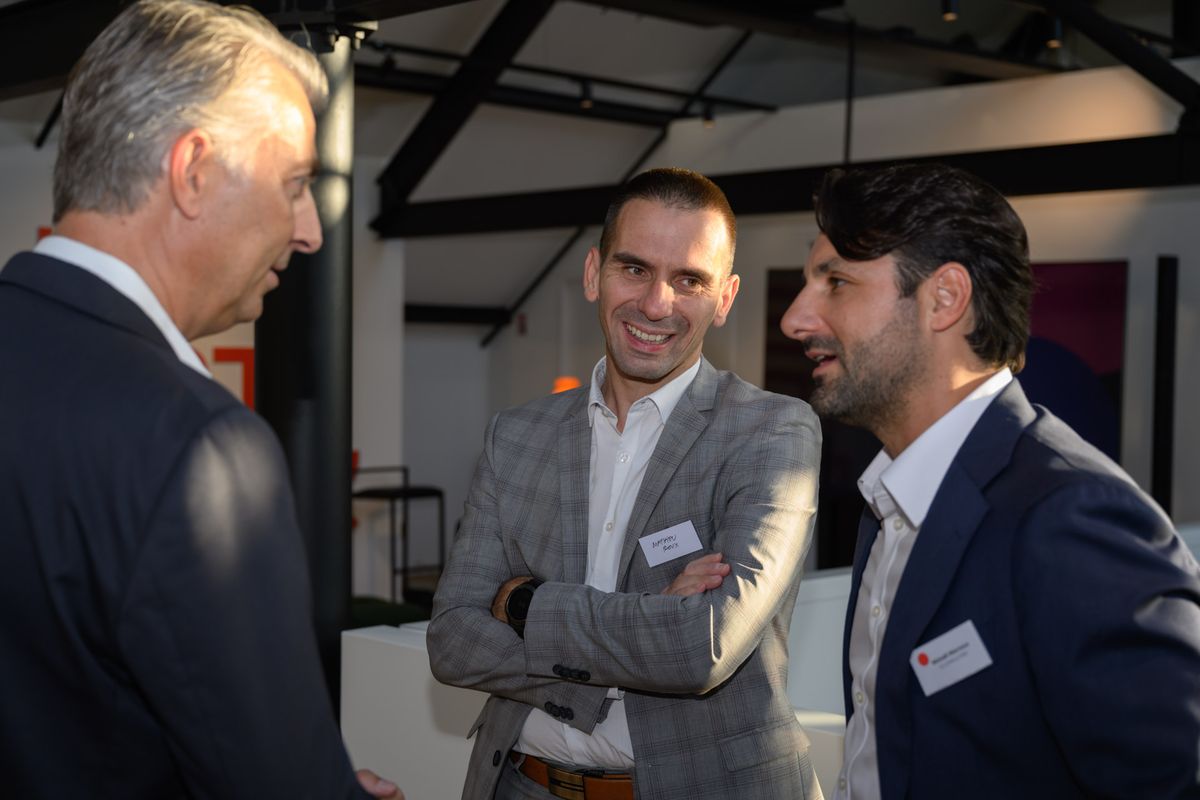 Guests talking during the evening