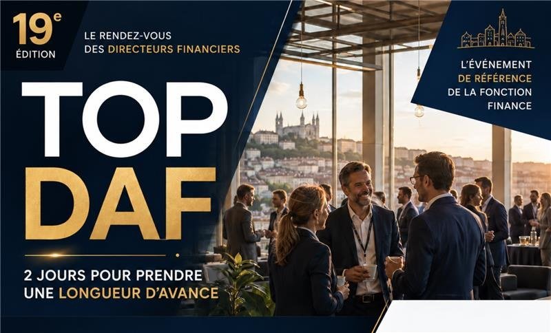 TOP DAF poster, 19th edition: the meeting place for CFOs, two days to get ahead
